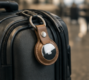 airtag attached to a suitcase